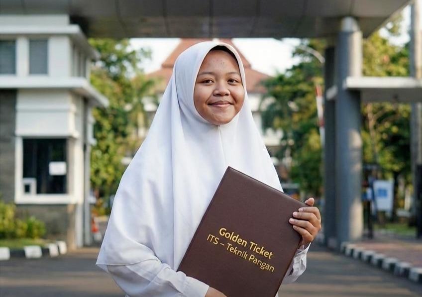 Tembus Jalur Prestasi, Chika Santri Penerima Beasiswa Binaan DQ Amankan Golden Ticket ITS