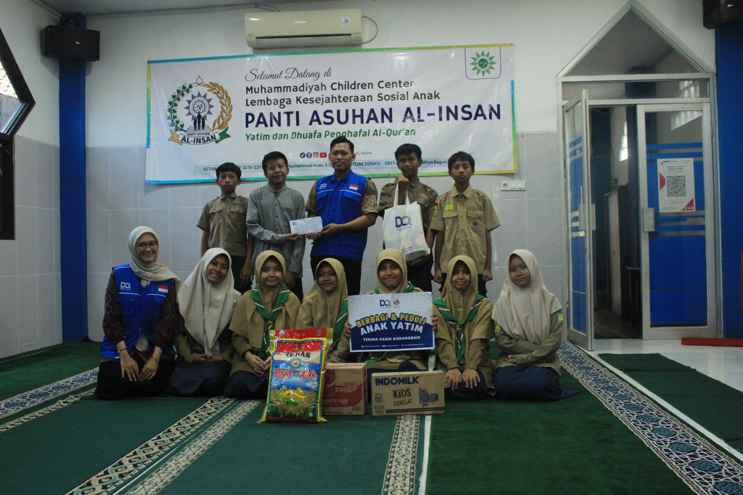 Lanjutkan Langkah Kebaikan, DQ Salurkan Sembako untuk Yatim di Panti Al-Insan Wonoayu