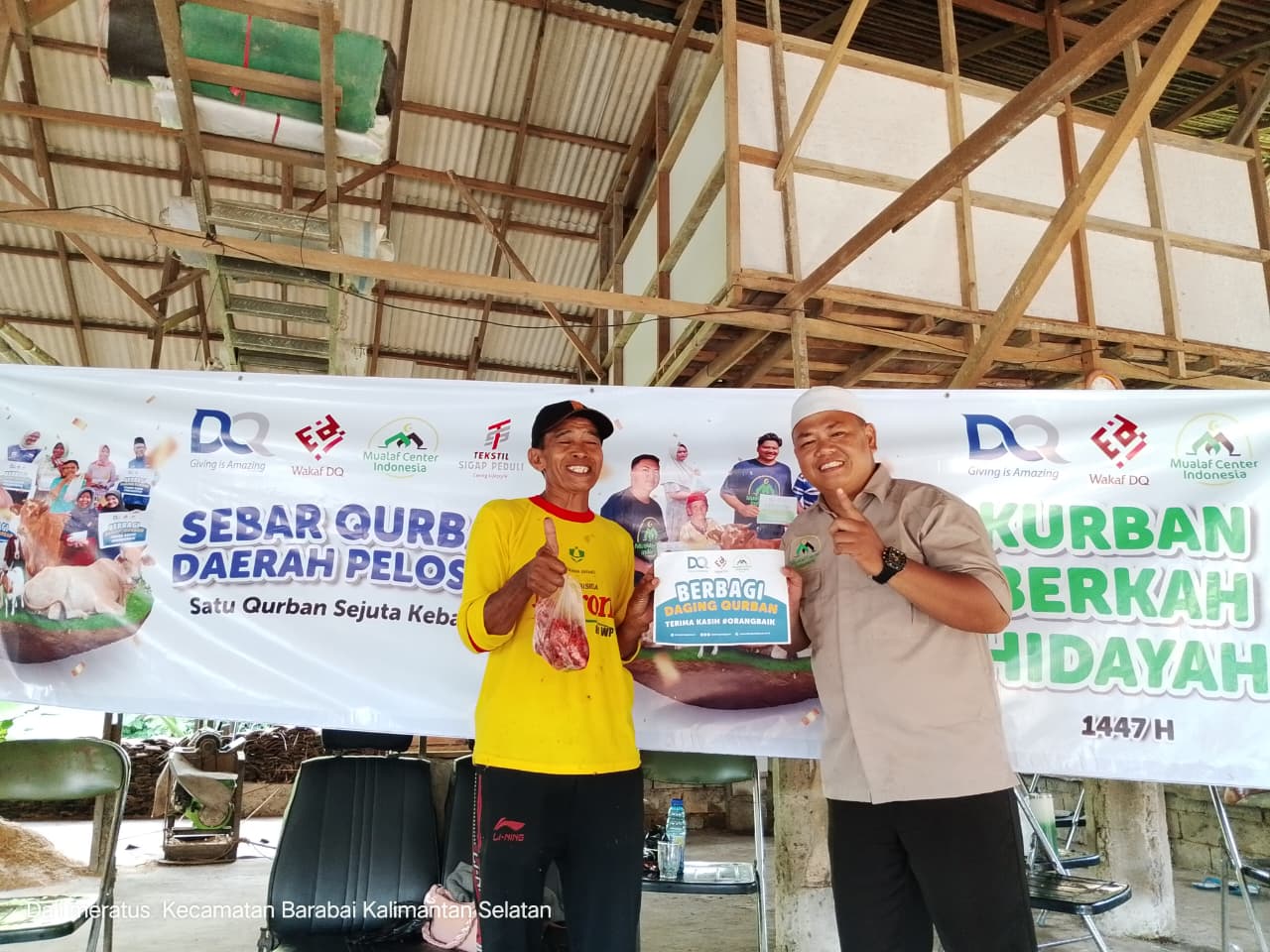 Tembus Pedalaman Kalimantan Selatan, DQ Salurkan Qurban untuk 80 Warga di Desa Papagaran