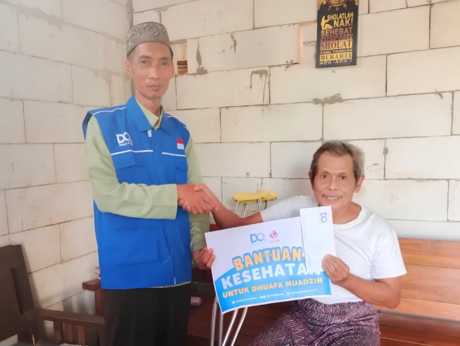 DQ Hadir Membersamai Muadzin Mushola yang sedang Berjuang Pulih dari Kecelakaan