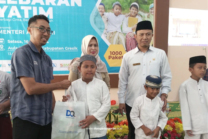 DQ Gresik Berkolaborasi Bersama Kemenag Gresik Dalam Program Lebaran Yatim Berbagi Cinta Berlimpah Berkah 