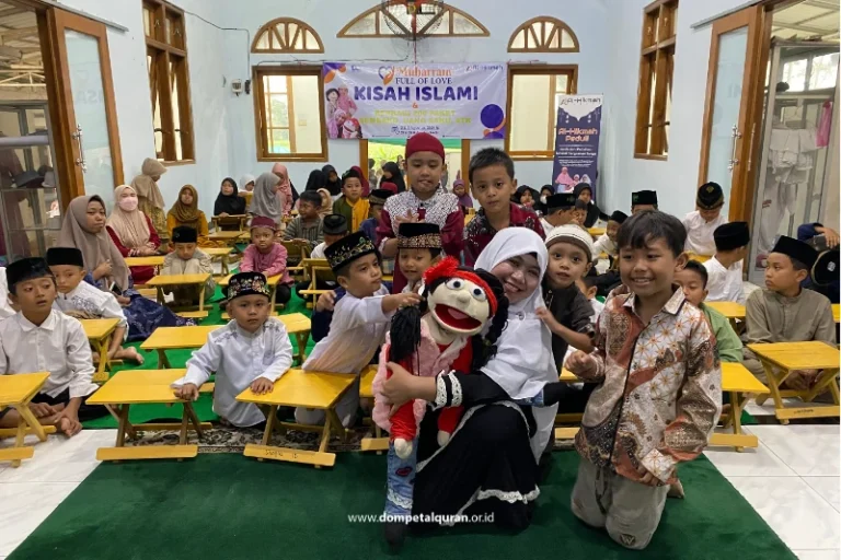 DQ Bersama Al-Hikmah Peduli Menggelar Kegiatan Kisah Islami dan Santunan 215 Anak Yatim di Bulan Muharram