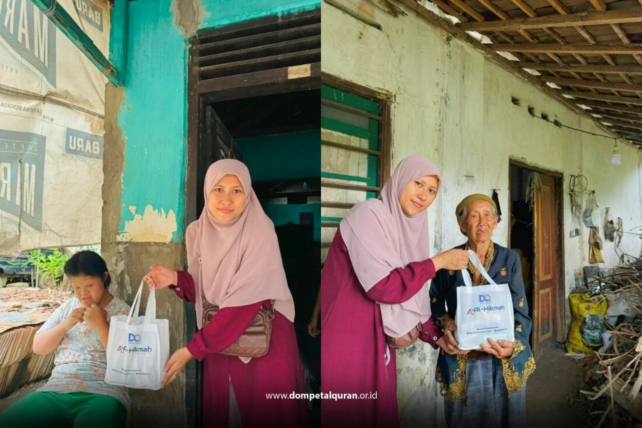 LAZ DQ Blitar dan Yayasana Al Hikmah Bence Gelar Bakti Sosial